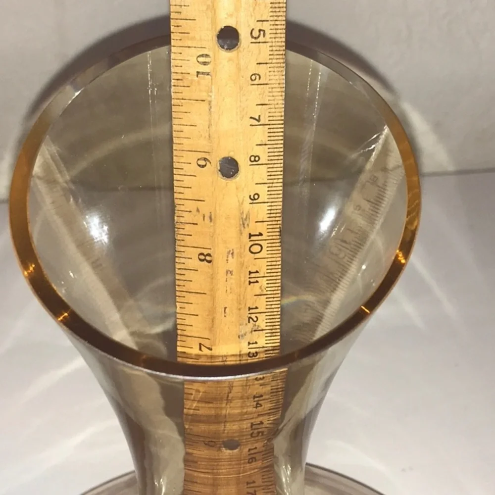 Ships Wine Decanter Slant Top W/ Round Bottom Champagne Crystal Decanter